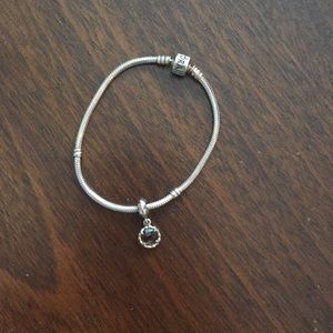 Pandora bracelet with charm